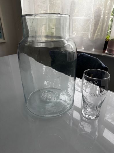 Large Handmade Glass Vase Apothecary Style