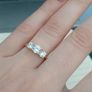 CZ trilogy ring 18CT gold Image 2