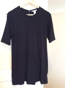 Beautiful black shift dress H&M small 10 12