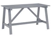 Garden Dining Table Grey 140x70x73.5 cm Solid Acacia Wood