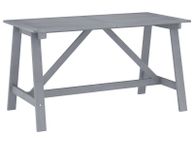 main image for ad Garden Dining Table Grey 140x70x73.5 cm Solid Acacia Wood