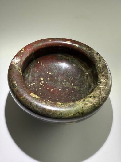 Antique Miniature Turned Cornish Serpentine (Stone Salt or Pin Dish)