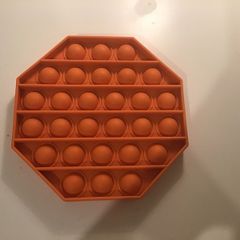 Orange hexagon pop it