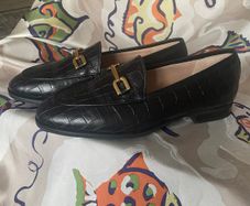 UNISA Reptile Effect Leather Flats