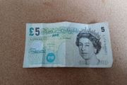 Sterling five pound note