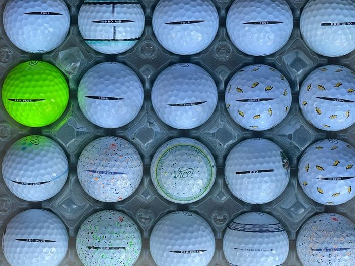 20 used mixed Vice golf balls