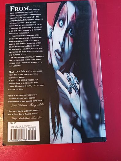 Marilyn Manson/ The long hard road out of hell/1st printing/ 1998