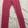 Two Piece Pink Ribbed Leggings and Top Image 5