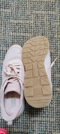 Sketchers blush pink chunky trainers