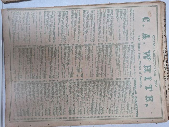 Victorian Music Sheet
