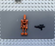 lego Star Wars sw0467 Battle Droid minifigure- Dark Orange, Angled Arm and Straight Arm