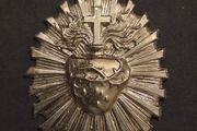 Large Heavy Metal Sacred Heart Medallion
