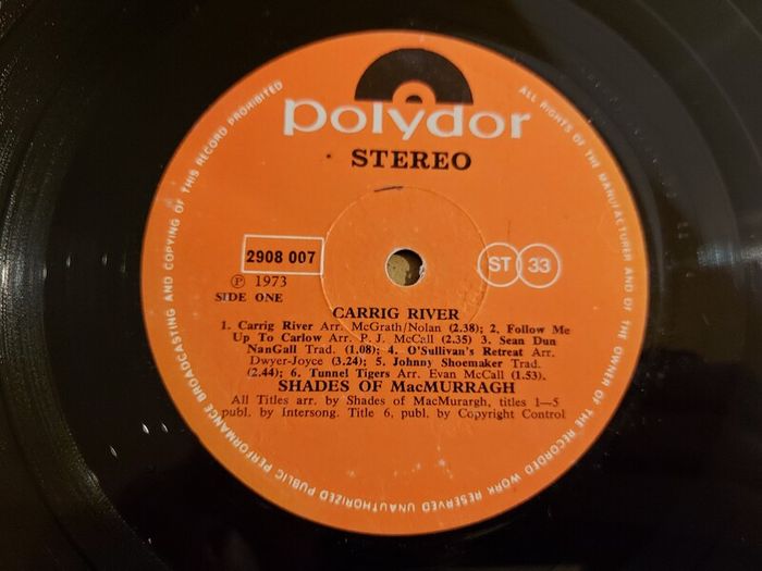 Mac Murrough - Macmurrough & Carrig River - Irish Pressings -Vinyl Records - Extremely Rare