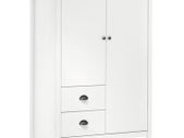_2-Door Wardrobe Hill Range White 99x45x137 cm Solid Pine Wood