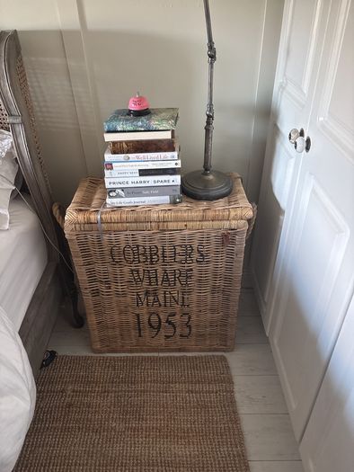 Cobblers wharf basket and old reading lamp