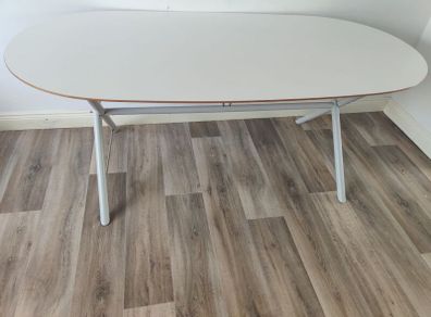 Oval White Dining Table 4 To 6 Seats