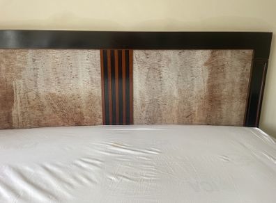 Headboard and lockers for super king size bed. Solid wood.