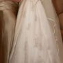 Mon Cheri champagne satin lace wedding dress champagne size 10 Image 3