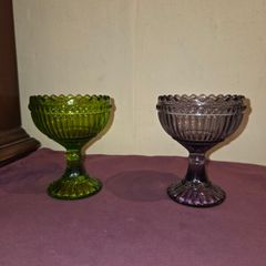 Pair of Littala Marimekko Finland candy bowls
