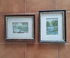 Two original miniature water colours see dimensions