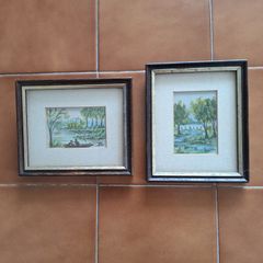 Two original miniature water colours see dimensions