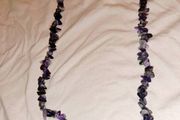 Long natural Amethyst necklace