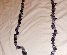 Long natural Amethyst necklace