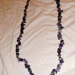 Long natural Amethyst necklace