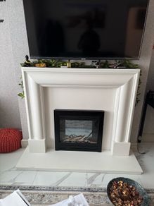 Electric Fireplace with Marble stone enclosure
