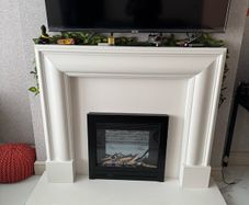 Electric Fireplace with Marble stone enclosure