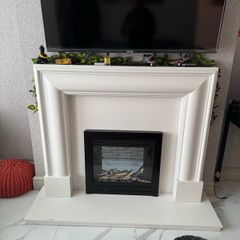 Electric Fireplace with Marble stone enclosure