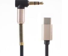 Type-C Male to Angled 3.5mm Plug Audio Cable