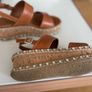 High-quality Italian leather tan sandals Image 3
