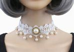 New Victorian lace beaded choker /necklace