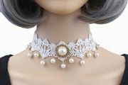 New Victorian lace beaded choker /necklace