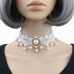 New Victorian lace beaded choker /necklace