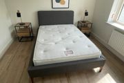 Complete Double Bedroom Set - Bed, Mattress, 2 Tables &amp; 2 Lamps (Like New)