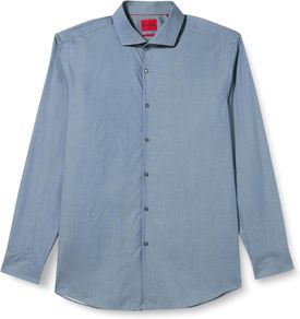 Hugo Boss Men's Kason Shirt, Blue 42 Uk, 52 Eu / L, 16.5 Us