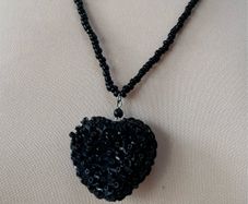 Vintage Beads with Heart Pendant