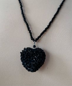 Vintage Beads with Heart Pendant