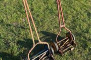 2 Vintage push lawnmowers