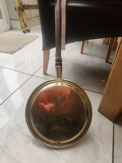 Victorian Brass bed warmer as new