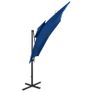 Cantilever Umbrella with Double Top 250x250 cm Azure Blue Image 2