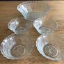 Vintage Glass Dessert Bowl including 4 small bowls Image 3