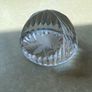 Vintage Stuart Crystal Dime Paperweight & Cavan Crystal Fan shaped clock Image 10