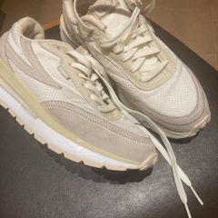 Fila Cream Trainers - Leather , Textile , Synthetic Uppers - Size 38.5 - EU 5