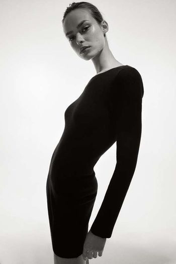 Zara Knit Dress With Chain Detail