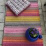 Hemtex Swedish 100% Cotton Woven Rug - Boho Scandi Balcony/Hallway  (70cm x 123cm) Image 7