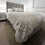 Wingback Double bed floor standing headboard, footboard and mattress Image 3