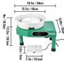 350w Pottery Wheel Machine 25cm Ceramic Clay Art Craft Lcd Control Image 9